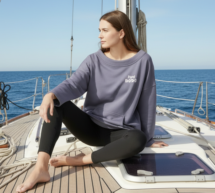Classic Dodo Boatneck Sweatshirt - Indigo