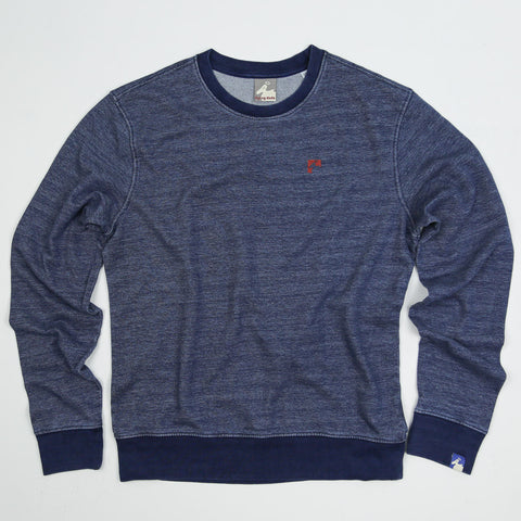 Men's Organic Cotton 'Lure' Sweatshirt - Deep Blue - Flying Dodo Clothing Company Cornwall