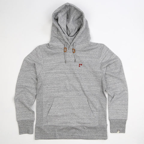 Men's Organic Cotton Heavyweight 'Bolster' Hoodie - Granite - Flying Dodo Clothing Company Cornwall