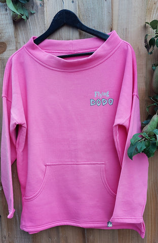 Women's Classic Dodo Boatneck Sweatshirt - Fuschia Pink