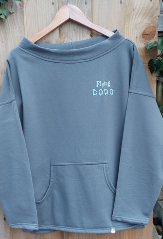 Women's Classic Dodo Boatneck Sweatshirt - Pebble Grey