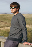 Men's Organic Cotton 'Lure' Sweatshirt - Slate - Flying Dodo Clothing Company Cornwall