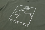 Men's Organic Cotton 'Square Dodo' T-Shirt - Lentil Green - Flying Dodo Clothing Company Cornwall