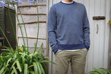 Men's Organic Cotton 'Lure' Sweatshirt - Deep Blue - Flying Dodo Clothing Company Cornwall